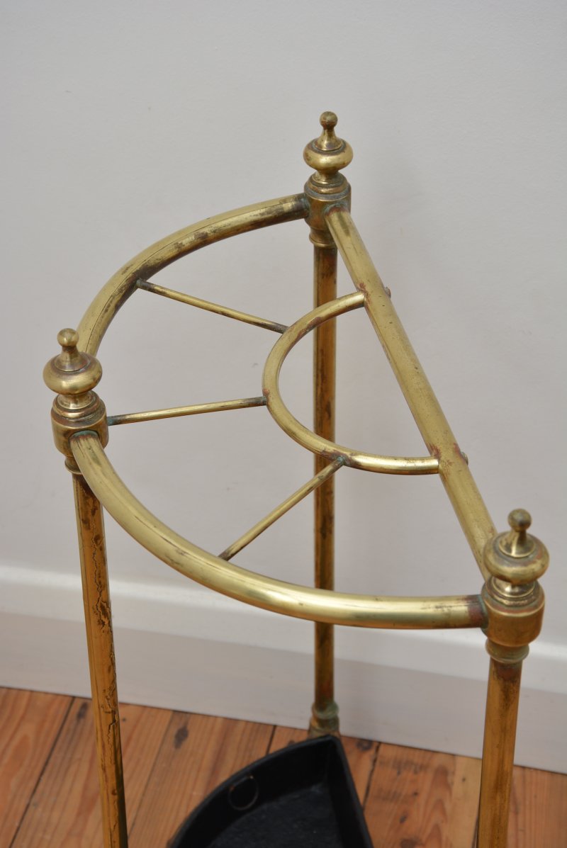 Original Antique Victorian Umbrella Stand in Brass - Image 8